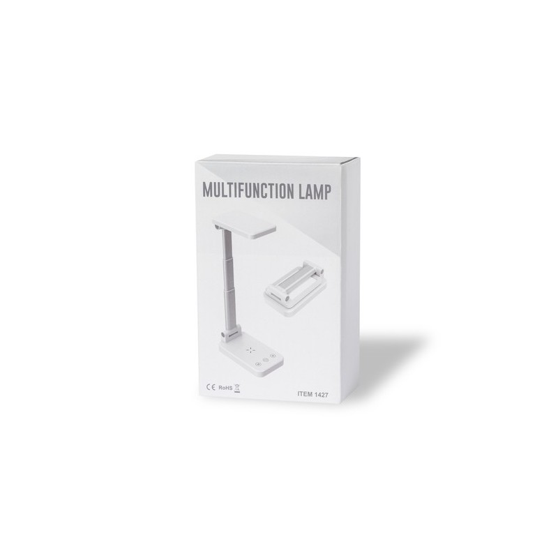 Lampe Personnalisée Multifonction Éclairante et Chargeur Cirgux Matières : aluminium Couleurs : blanc accessoire événementiel un