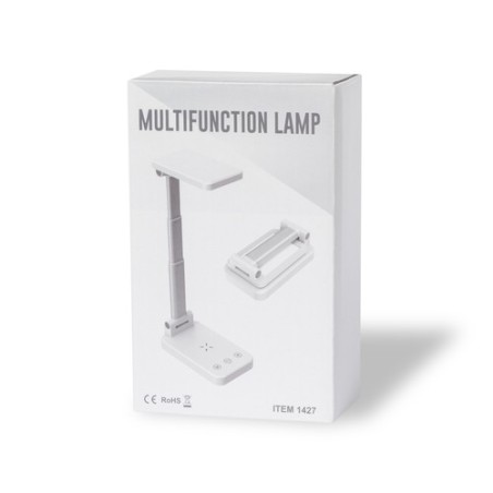 Lampe Personnalisée Multifonction Éclairante et Chargeur Cirgux Matières : aluminium Couleurs : blanc accessoire événementiel un