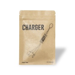 Câble de Charge Éco-responsable Personnalisé - Feildin Matières : carton recyclé impression haute définition