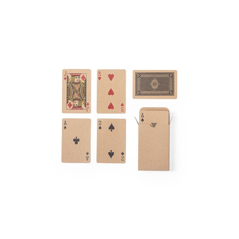Jeu de Cartes Personnalisé en Carton Recyclé - Français Trebol Matières : carton recyclé personnalisable avec votre logo