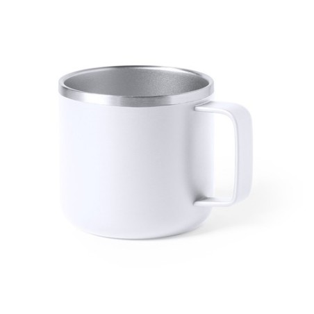 Mug Personnalisé Publicitaire en Inox - Tasse Shirley Matières : acier inoxydable Couleurs : blanc cadeau entreprise pas cher