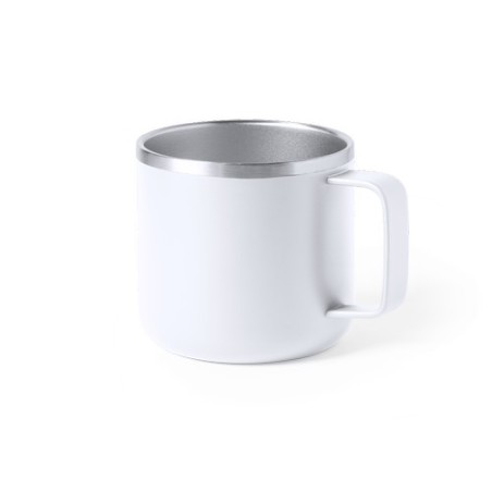 Mug Personnalisé Publicitaire en Inox - Tasse Shirley Matières : acier inoxydable Couleurs : blanc objet promo petit budget