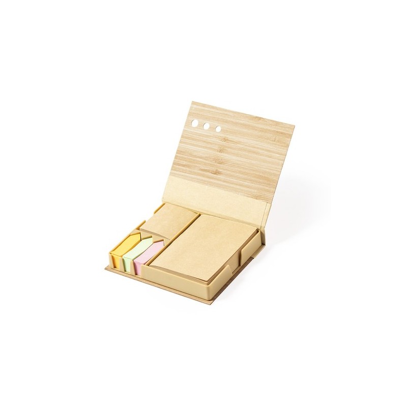 Porte-Notes Éthique Personnalisé Kokil Matières : bambou Couleurs : naturel cadeau entreprise pas cher