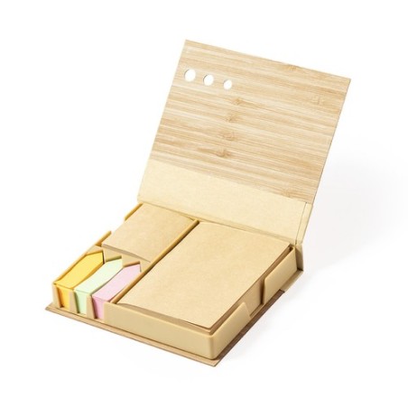 Porte-Notes Éthique Personnalisé Kokil Matières : bambou Couleurs : naturel cadeau entreprise pas cher