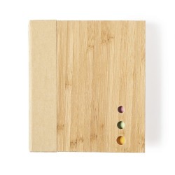 Porte-Notes Éthique Personnalisé Kokil Matières : bambou Couleurs : naturel marquage laser ultra précis