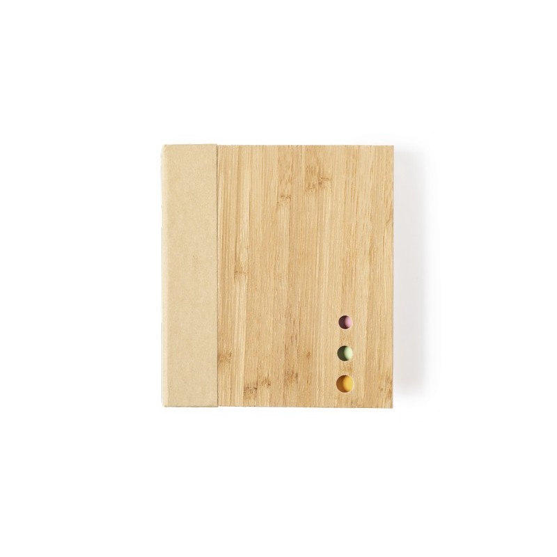 Porte-Notes Éthique Personnalisé Kokil Matières : bambou Couleurs : naturel marquage laser ultra précis