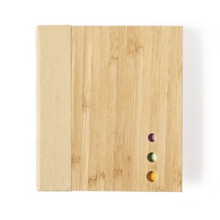 Porte-Notes Éthique Personnalisé Kokil Matières : bambou Couleurs : naturel marquage laser ultra précis