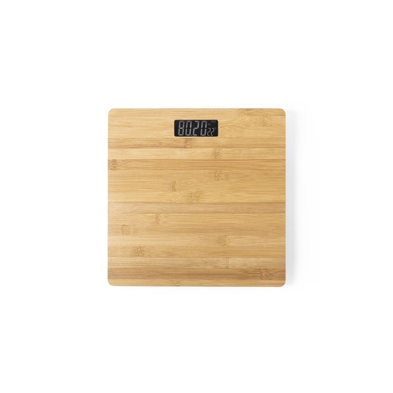 Pèse Personne Éco-responsable Balance Berry Matières : bambou personnalisable avec votre logo