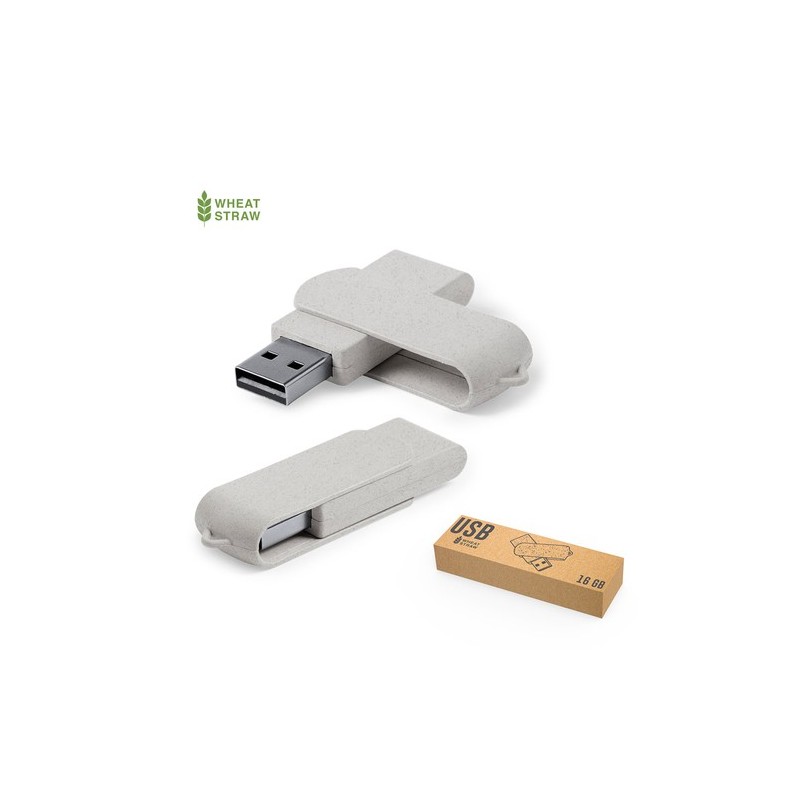 Clé USB Éco-responsable Pratique Personnalisée 16GB Kontix Matières : ABS Couleurs : naturel personnalisable avec votre logo