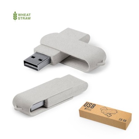 Clé USB Éco-responsable Pratique Personnalisée 16GB Kontix Matières : ABS Couleurs : naturel personnalisable avec votre logo