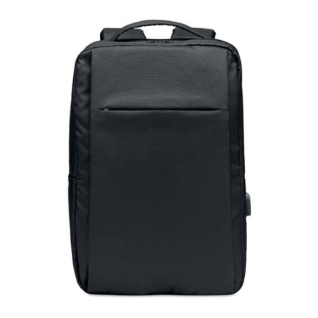 Sac à dos  300D RPET pour ordinateur - SEOUL personnalisé pas cher Matières : PET Couleurs : noir goodies publicitaire événement