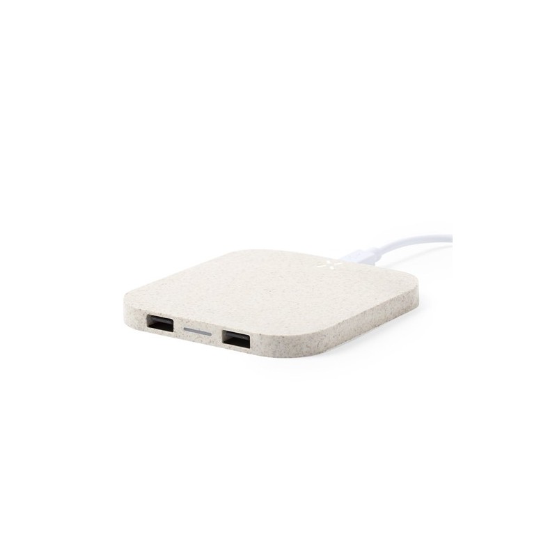 Chargeur sans fil éco-friendly en paille de blé