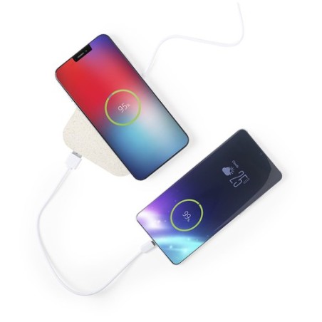 Chargeur Éco-Friendly Sans Fil Personnalisé Riens Matières : ABS Couleurs : naturel goodies publicitaire événementiel