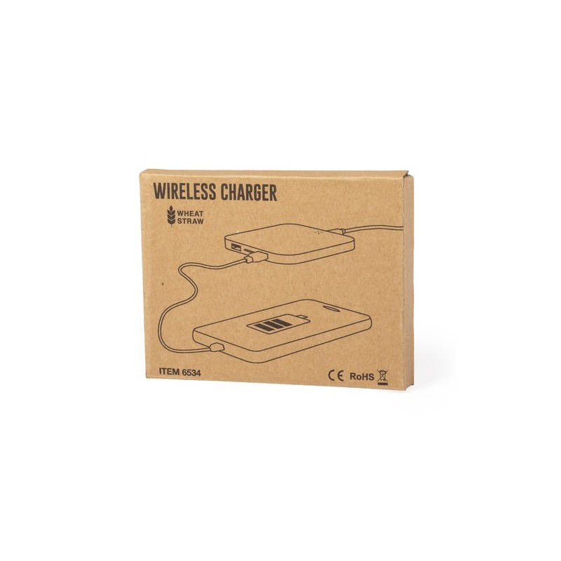Chargeur sans fil éco-friendly en paille de blé