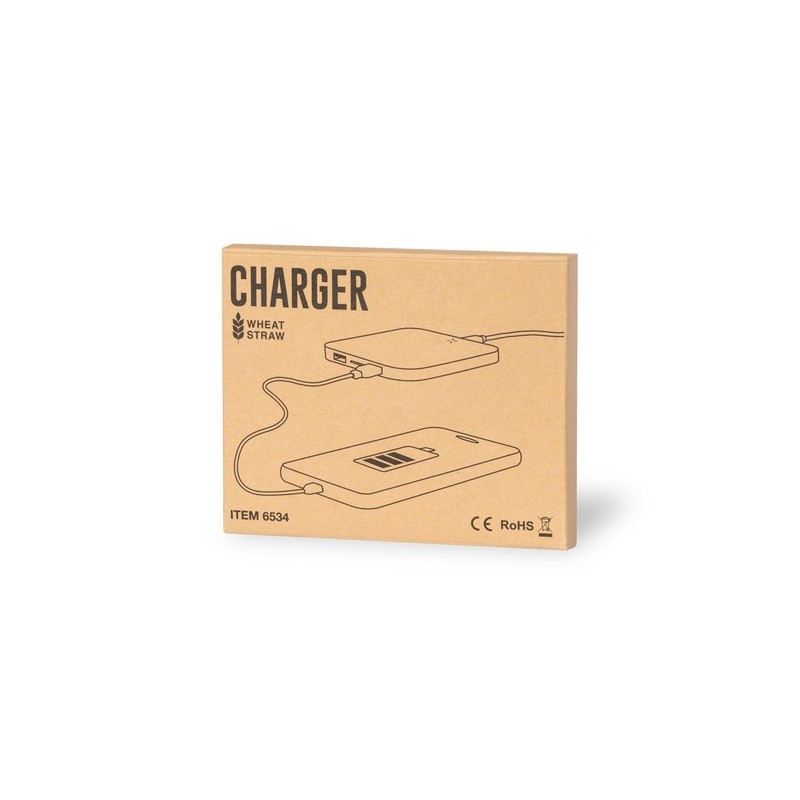 Chargeur Éco-Friendly Sans Fil Personnalisé Riens Matières : ABS Couleurs : naturel marquage laser ultra précis