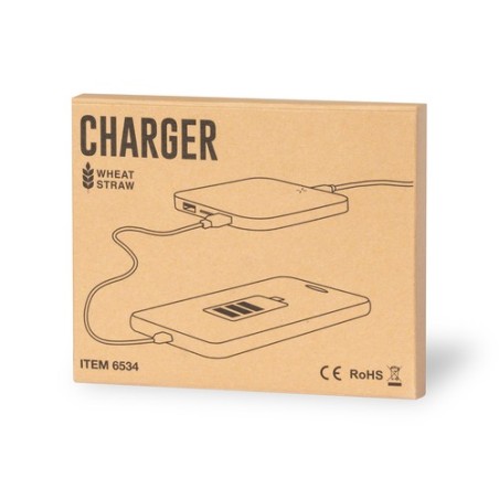 Chargeur sans fil éco-friendly en paille de blé