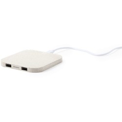 Chargeur Éco-Friendly Sans Fil Personnalisé Riens Matières : ABS Couleurs : naturel objet promotionnel éco-responsable