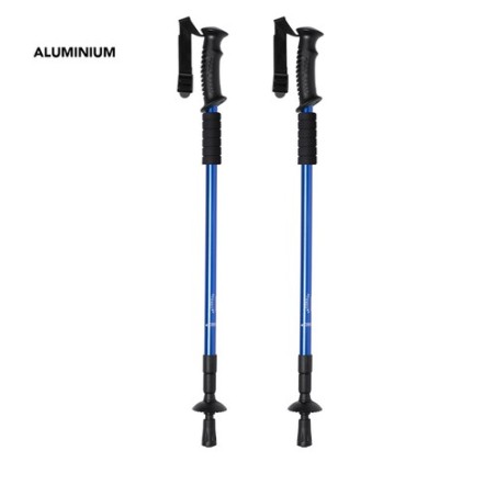 Set de Bâtons de Randonnée Pliants Personnalisés Pas Cher Brulen Matières : aluminium Couleurs : noir marquage laser ultra préci