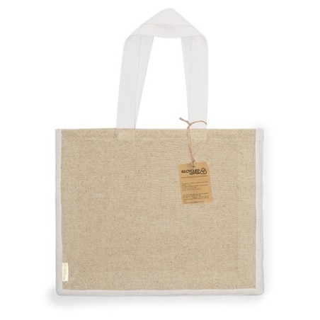 Sac Éco-responsable et Pratique Personnalisé de Shopping Talara pas cher Matières : coton recyclé Couleurs : noir goodies public
