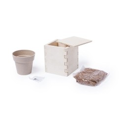Pot de Fleurs Éco-responsable Personnalisé - Merin Matières : bois 2