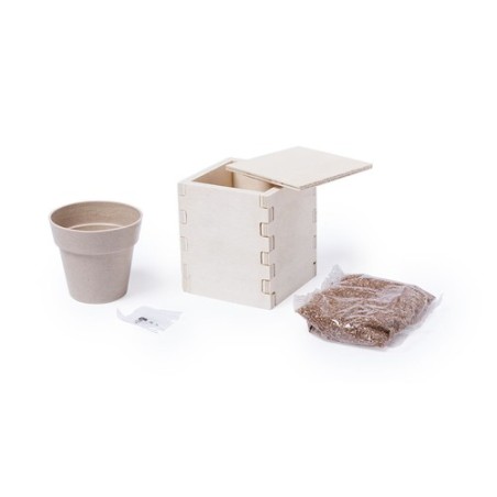 Pot de Fleurs Éco-responsable Personnalisé - Merin Matières : bois personnalisable avec votre logo