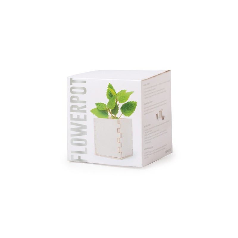 Pot de Fleurs Éco-responsable Personnalisé - Merin Matières : bois impression haute définition