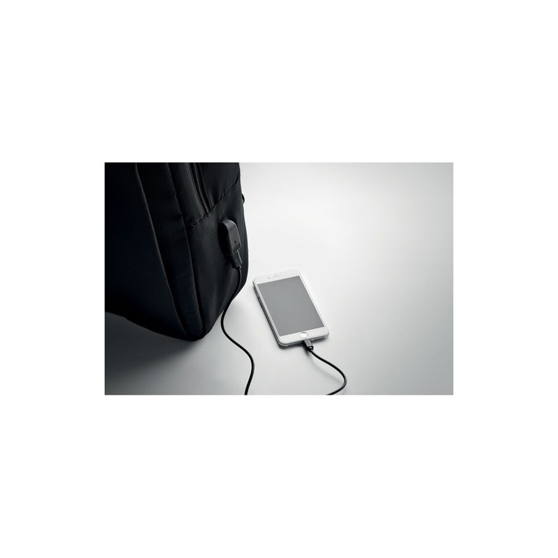 Sac à dos  300D RPET pour ordinateur - SEOUL personnalisé pas cher Matières : PET Couleurs : noir objet promotionnel éco-respons