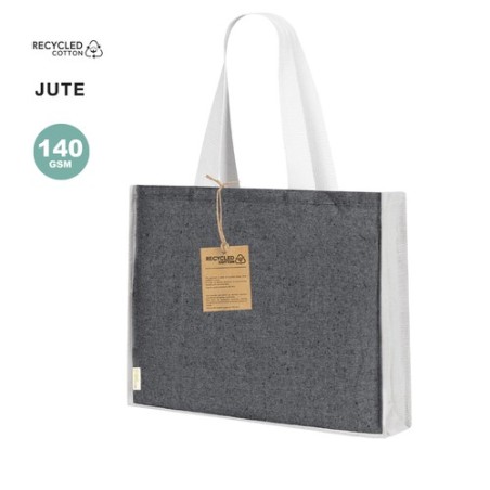 Sac Éco-responsable et Pratique Personnalisé de Shopping Talara pas cher Matières : coton recyclé Couleurs : rouge livraison exp