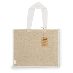 Sac Éco-responsable et Pratique Personnalisé de Shopping Talara pas cher Matières : coton recyclé Couleurs : rouge impression ha