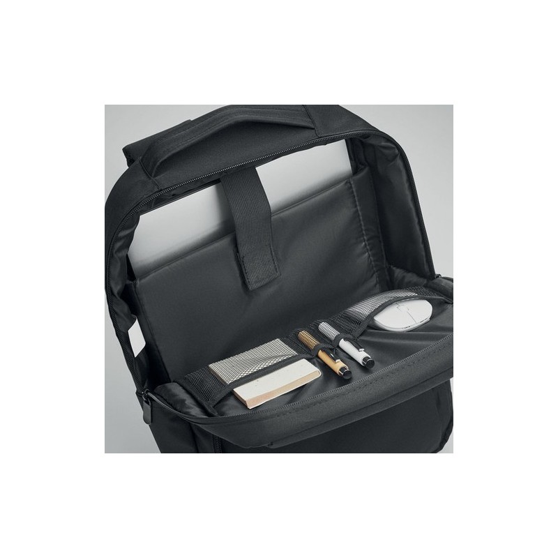 Sac à dos  300D RPET pour ordinateur - SEOUL personnalisé pas cher Matières : PET Couleurs : noir cadeau collaborateur premium