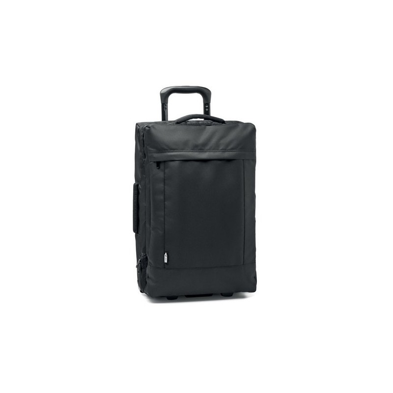 Trolley personnalisé en RPET 600D - Idéal pour vos voyages ARTIC Matières : PET recyclé Couleurs : noir
