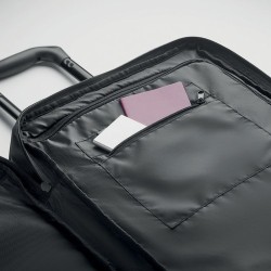 Trolley personnalisé en RPET 600D - Idéal pour vos voyages ARTIC Matières : PET recyclé Couleurs : noir goodies publicitaire évé