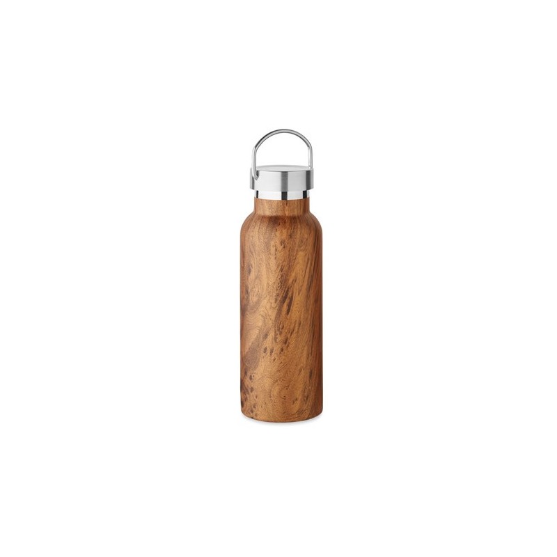 Bouteille isolante double paroi 500 ml personnalisée - NAMIB BOTTLE Couleurs : marron Matières : acier inoxydable recyclé