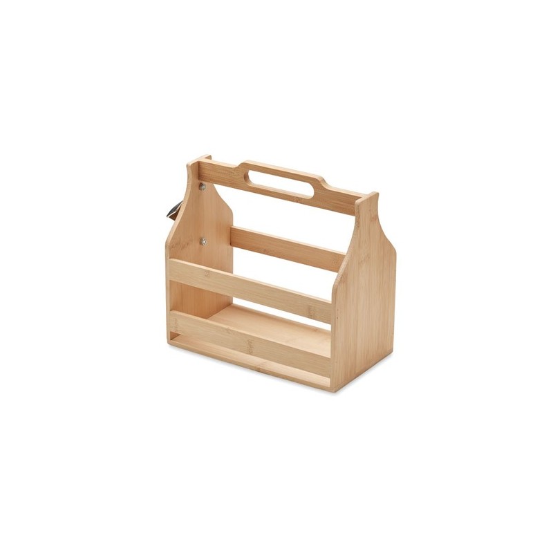 Caisse à bouteilles  en bambou - CABAS Matières : bambou Couleurs : bois impression haute définition