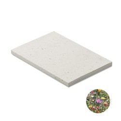 Carnet A5  à couverture en papier semence - SEED BOOK Matières : papier Couleurs : blanc