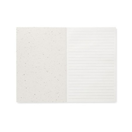 Carnet A5  à couverture en papier semence - SEED BOOK Matières : papier Couleurs : blanc personnalisable avec votre logo