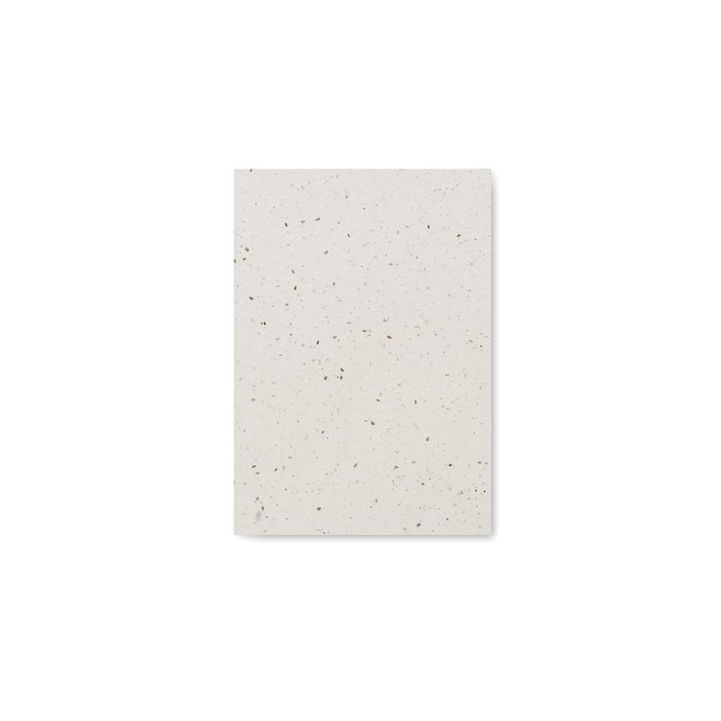 Carnet A5  à couverture en papier semence - SEED BOOK Matières : papier Couleurs : blanc cadeau entreprise pas cher