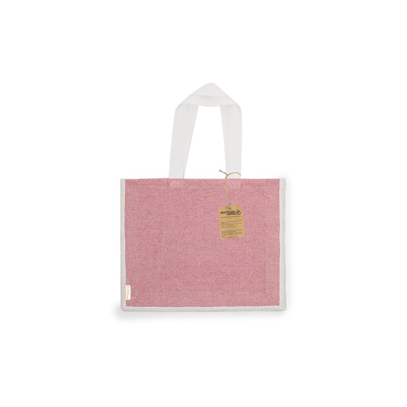 Sac Éco-responsable et Pratique Personnalisé de Shopping Talara pas cher Matières : coton recyclé Couleurs : vert marquage coule