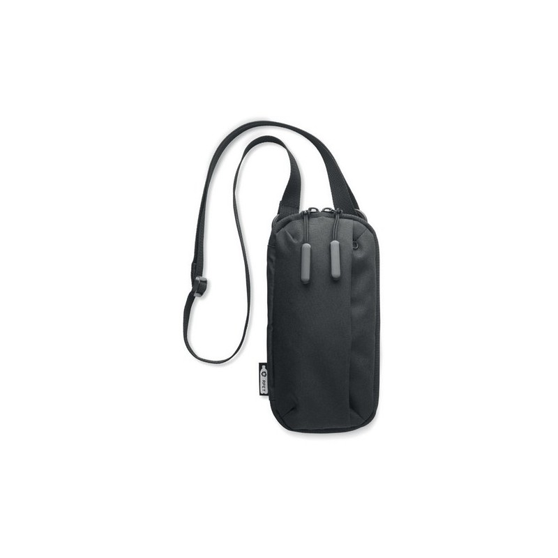 Sacoche pour smartphone durable et personnalisée VALLEY WALLET Matières : PET recyclé Couleurs : noir