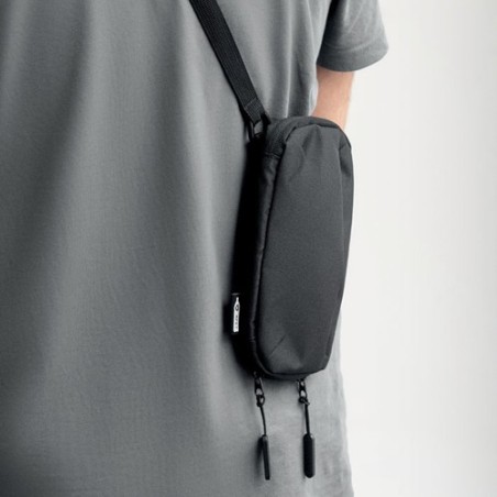 Sacoche pour smartphone durable et personnalisée VALLEY WALLET Matières : PET recyclé Couleurs : noir goodies publicitaire événe