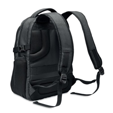 Sacoche Éco-responsable Personnalisable RPET 600D pour Ordinateur HANA Matières : PET recyclé Couleurs : noir personnalisable av