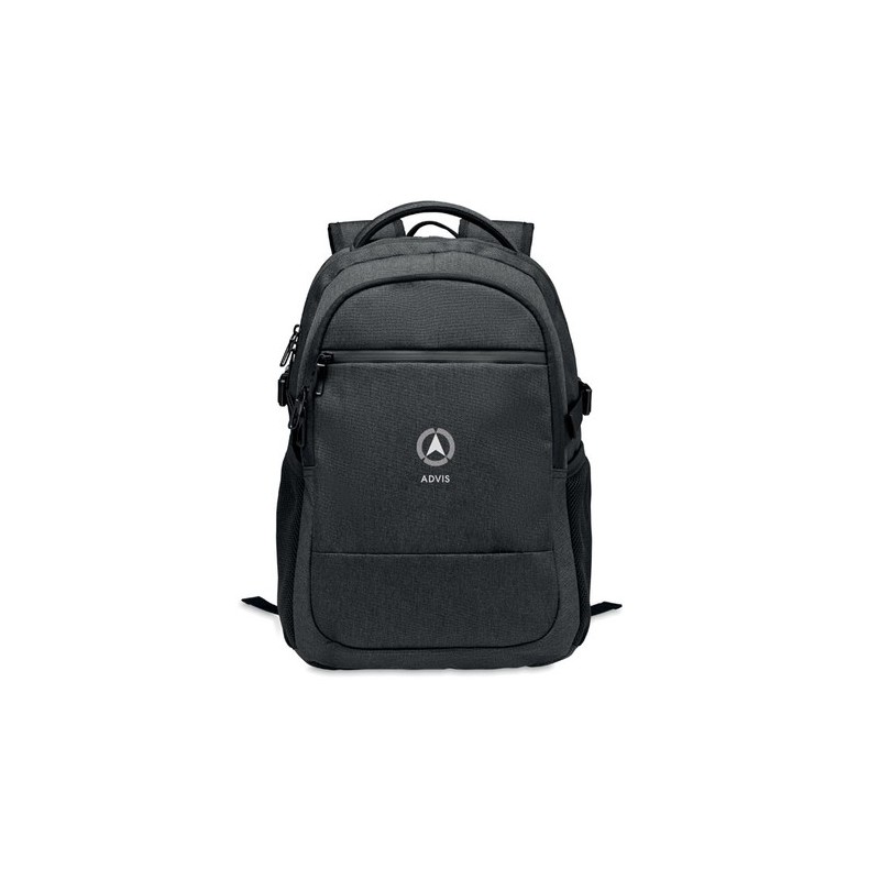 Sacoche Éco-responsable Personnalisable RPET 600D pour Ordinateur HANA Matières : PET recyclé Couleurs : noir cadeau entreprise 