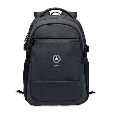 Sacoche Éco-responsable Personnalisable RPET 600D pour Ordinateur HANA Matières : PET recyclé Couleurs : noir cadeau entreprise 