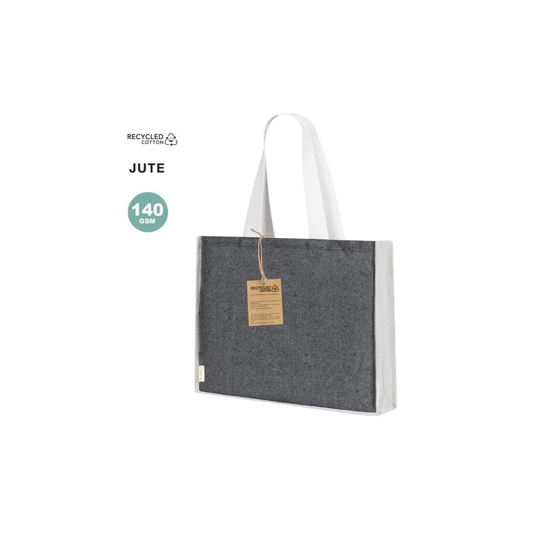 Sac Éco-responsable et Pratique Personnalisé de Shopping Talara pas cher Matières : coton recyclé Couleurs : naturel personnalis