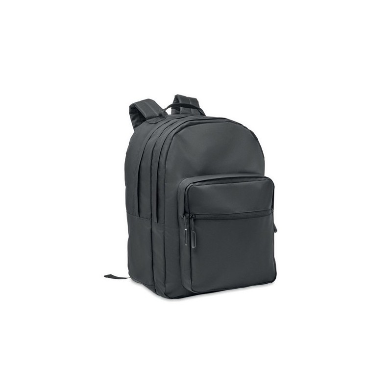 Sac à dos ordinateur  RPET 300D - VALLEY BACKPACK Matières : PET recyclé Couleurs : noir