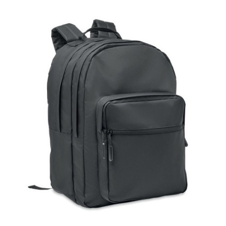 Sac à dos ordinateur  RPET 300D - VALLEY BACKPACK Matières : PET recyclé Couleurs : noir