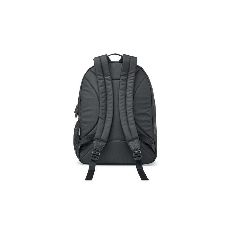 Sac à dos ordinateur  RPET 300D - VALLEY BACKPACK Matières : PET recyclé Couleurs : noir personnalisable avec votre logo