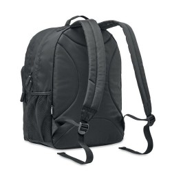 Sac à dos ordinateur  RPET 300D - VALLEY BACKPACK Matières : PET recyclé Couleurs : noir cadeau entreprise pas cher