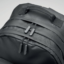 Sac à dos ordinateur  RPET 300D - VALLEY BACKPACK Matières : PET recyclé Couleurs : noir goodies publicitaire événementiel