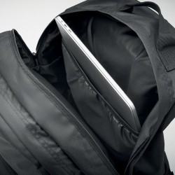 Sac à dos ordinateur  RPET 300D - VALLEY BACKPACK Matières : PET recyclé Couleurs : noir livraison express 24h 48h